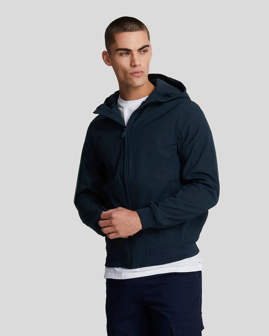 Tonal Eagle Fleece Back Softshell Jacket