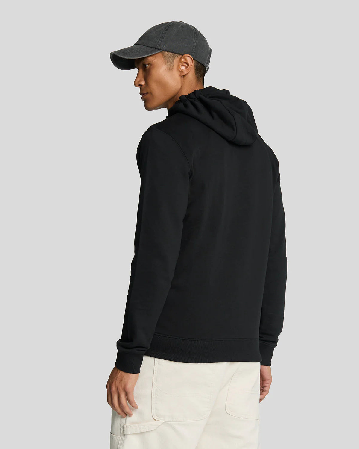 Zip Through Hoodie BLACK